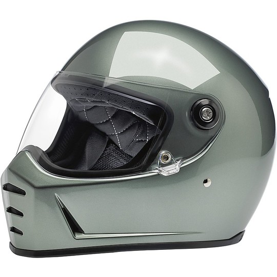 Integral Motorcycle Helmet Biltwell Model Lane Splitter Metallic Olive Green