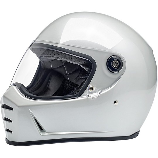 Integral Motorcycle Helmet Biltwell Model Lane Splitter Metallic Pearl White