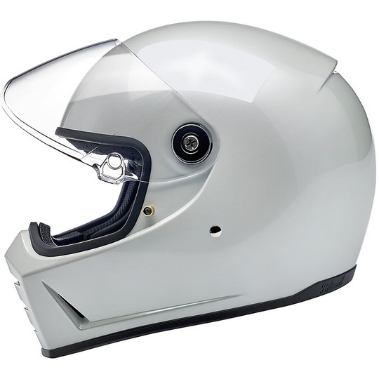 Integral Motorcycle Helmet Biltwell Model Lane Splitter Metallic Pearl White