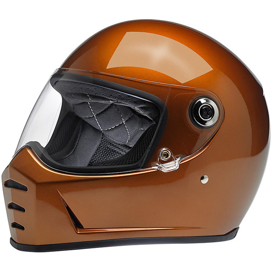 Integral Motorcycle Helmet Biltwell Model Lane Splitter Polished Copper
