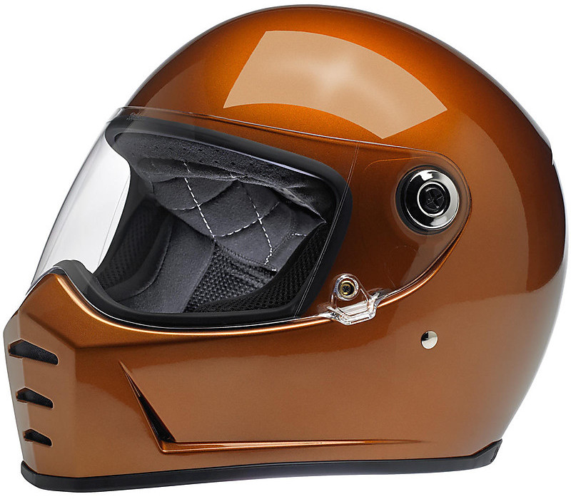 Integral Motorcycle Helmet Biltwell Model Lane Splitter Polished Copper