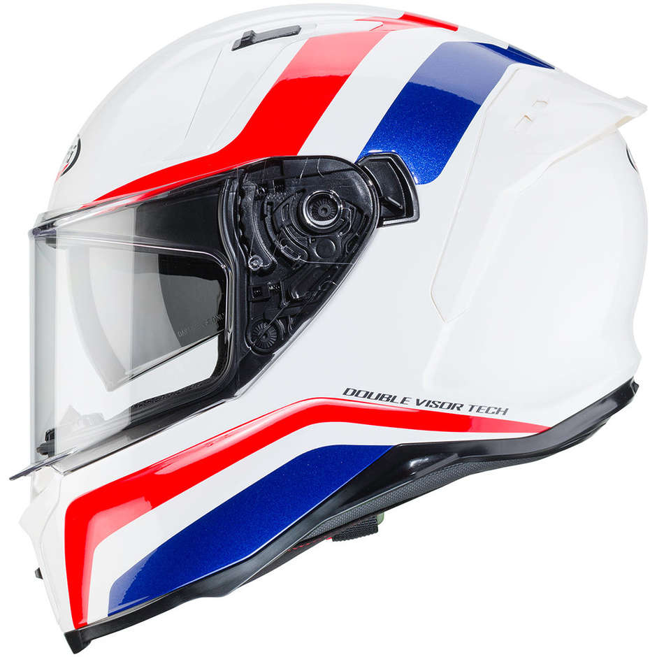 Integral Motorcycle Helmet Caberg AVALON BLAST White Blue Red