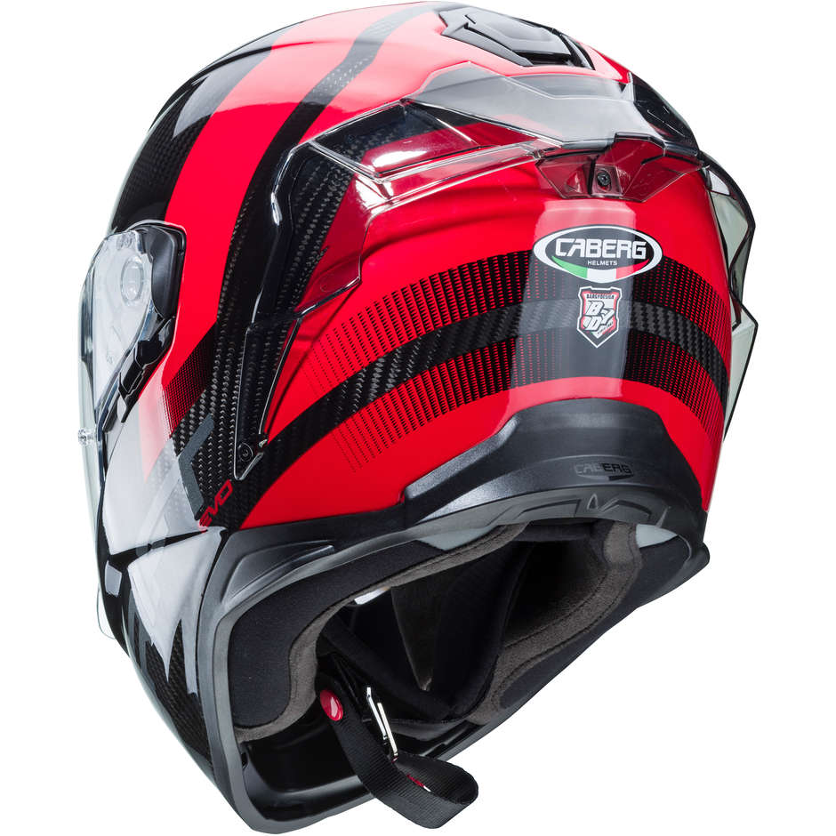Integral Motorcycle Helmet Caberg DRIFT EVO CARBON SONIC Anthracite Red