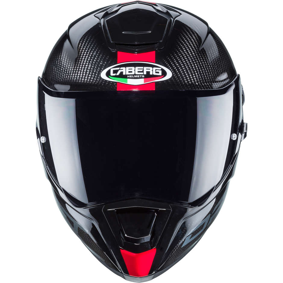 Integral Motorcycle Helmet Caberg DRIFT EVO CARBON SONIC Anthracite Red