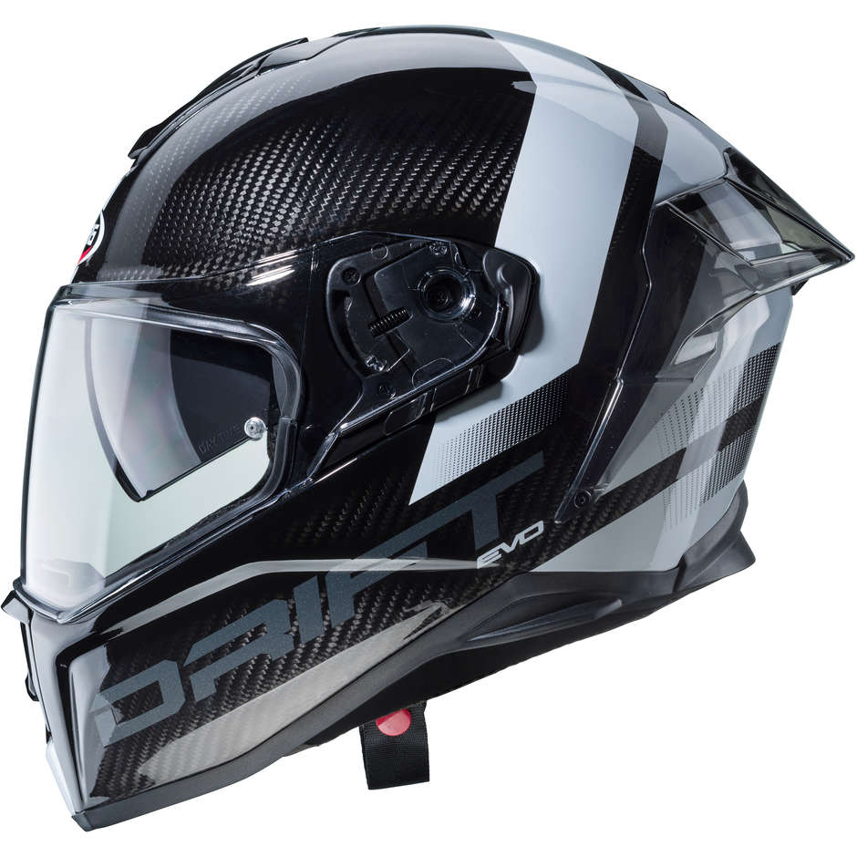 Integral Motorcycle Helmet Caberg DRIFT EVO CARBON SONIC Anthracite White
