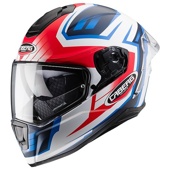 Integral Motorcycle Helmet Caberg DRIFT EVO GAMA Matt White Red Blue