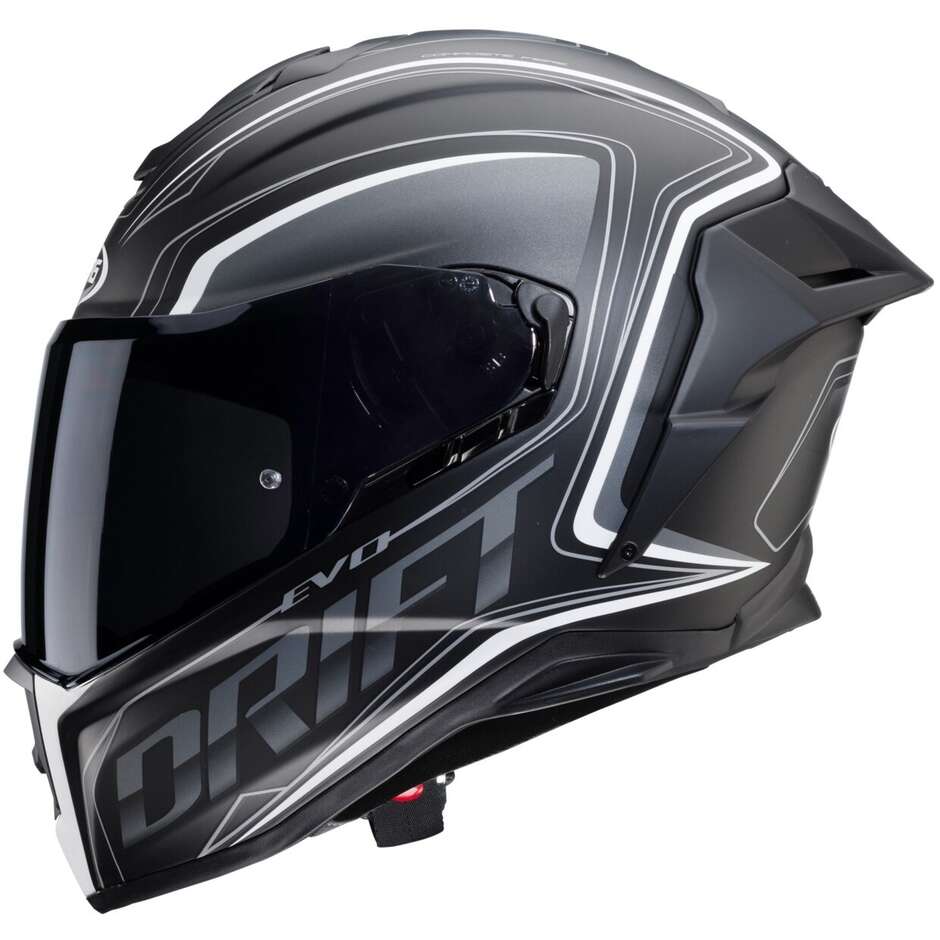 Integral Motorcycle Helmet Caberg DRIFT EVO INTEGRA Matt Black Anthracite White