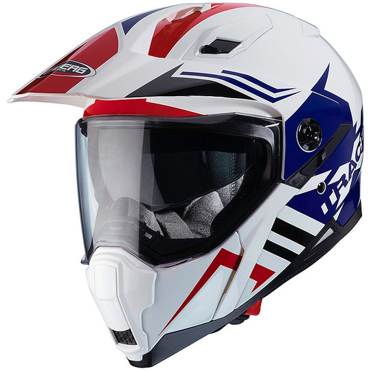 Integral Motorcycle Helmet Caberg xtrace Lux White Blue Red