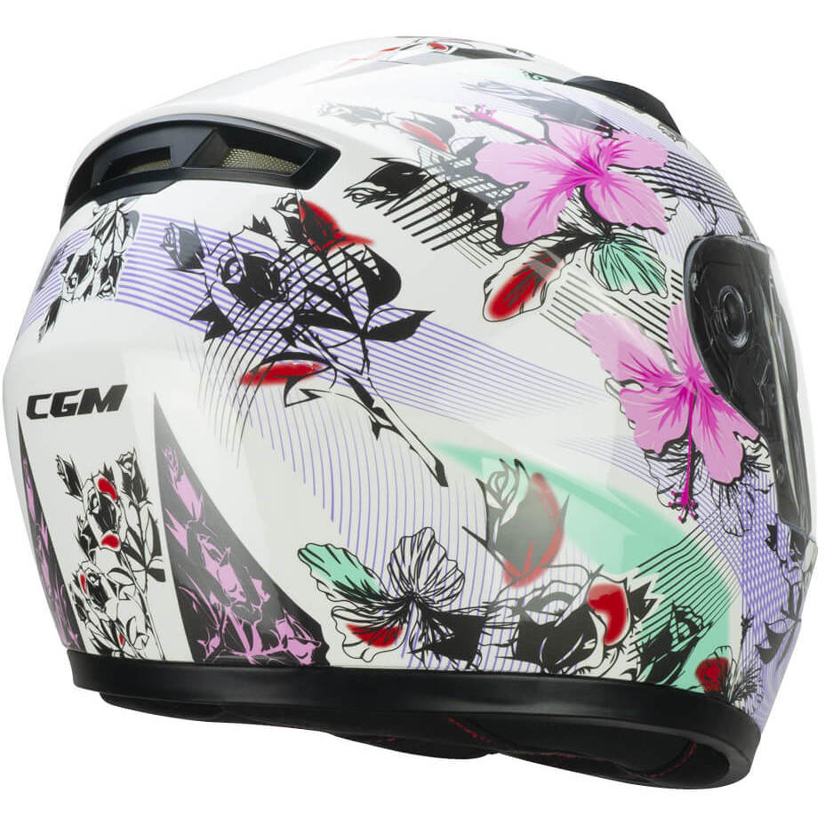 Integral Motorcycle Helmet CGM 265s LUCKY MUSIC White Pink