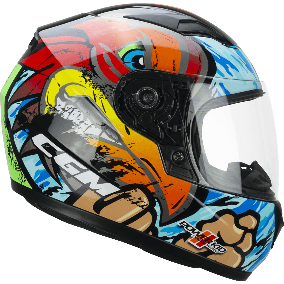 Integral Motorcycle Helmet CGM 265x LUCKY BOXER Blue Red Green