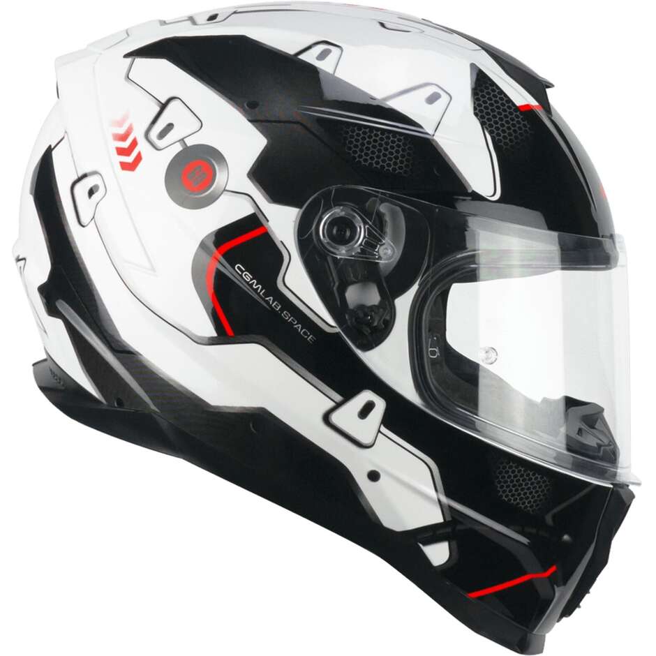 Integral Motorcycle Helmet CGM 320X NEUTRON SPACE White Black Red