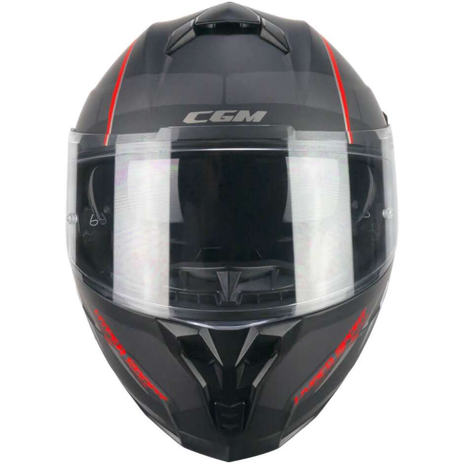 Integral Motorcycle Helmet CGM 321G ATOM SPORT Black Matt Red