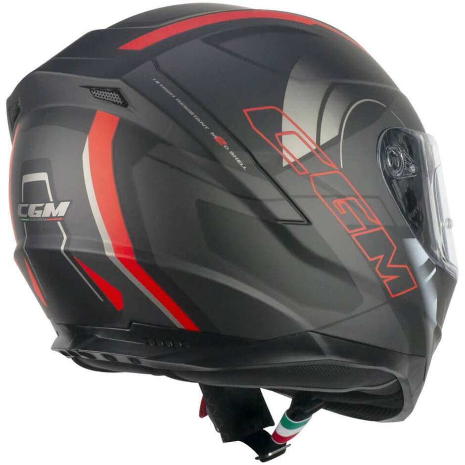 Integral Motorcycle Helmet CGM 321G ATOM SPORT Black Matt Red