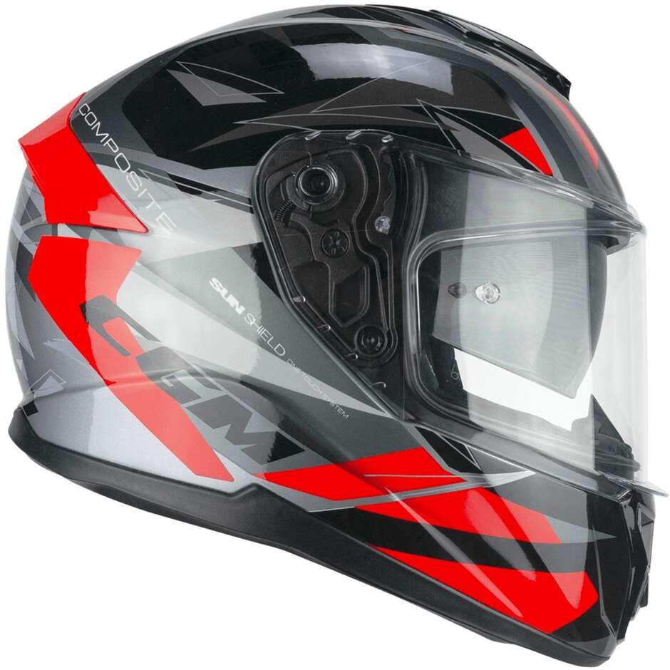 Integral Motorcycle Helmet CGM 360X KAD SPORT Black Red