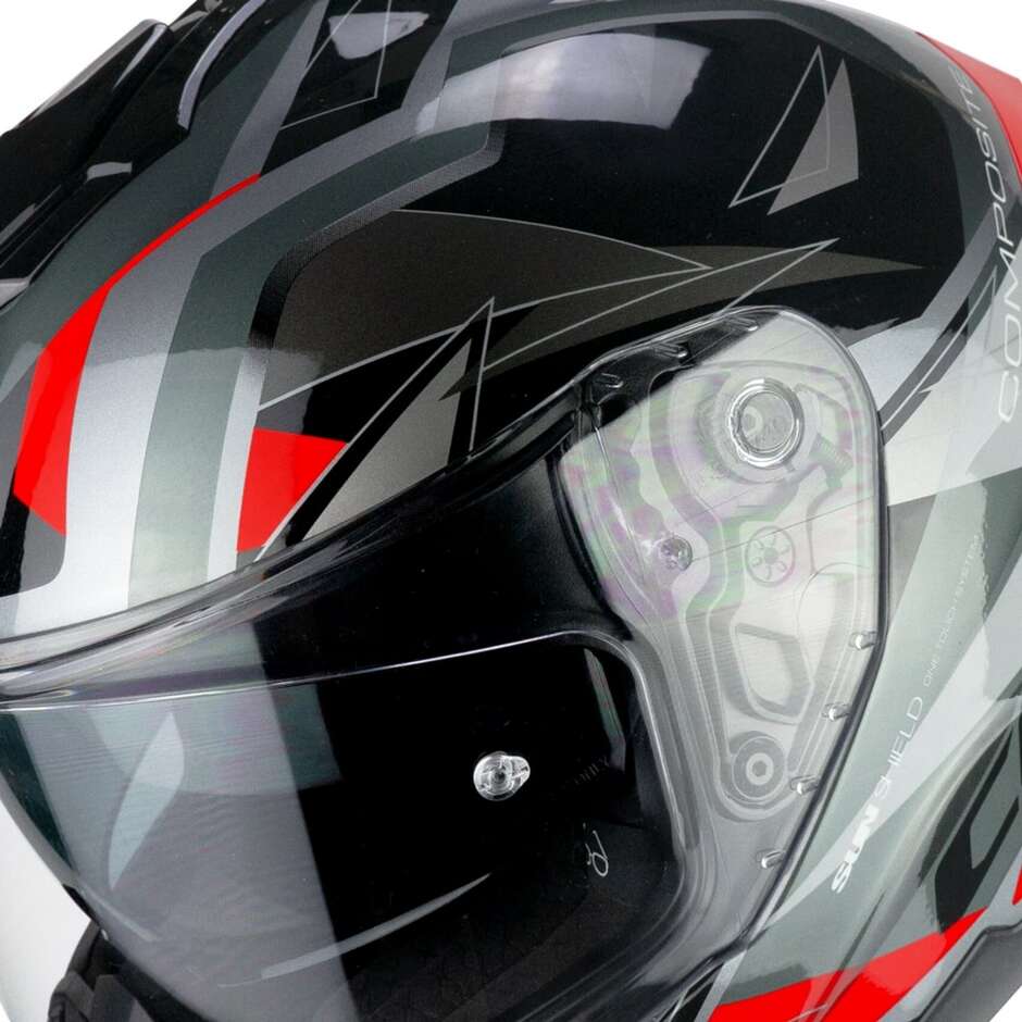 Integral Motorcycle Helmet CGM 360X KAD SPORT Black Red