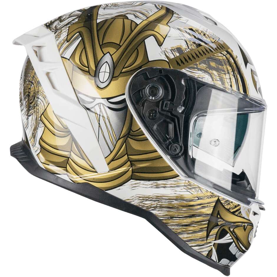 Integral Motorcycle Helmet CGM 363S SHOT NIPPO White Gold