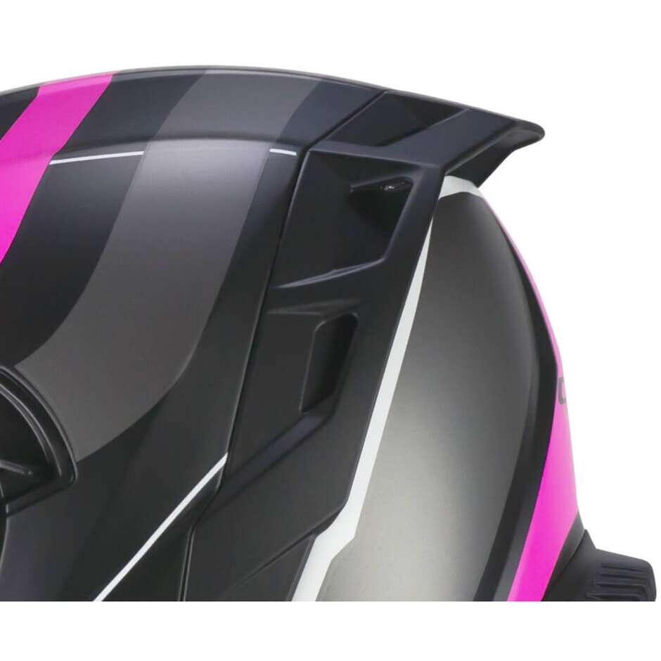 Integral Motorcycle Helmet CGM 363X SHOT RUN Black Fuchsia fluo matt