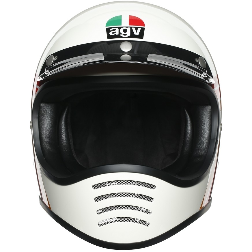 Integral Motorcycle Helmet Custom AGV Legend X101 Multi DAKAR 87 White Red