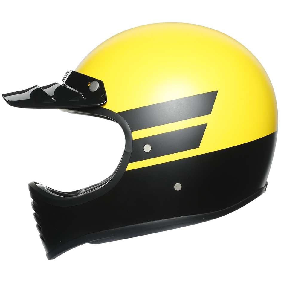 Integral Motorcycle Helmet Custom AGV Legend X101 Multi DUST Matt Yellow Black