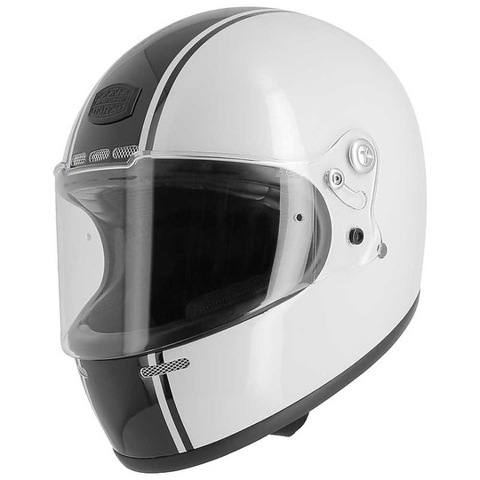 Integral Motorcycle Helmet Custom Astone GT Retro White Black