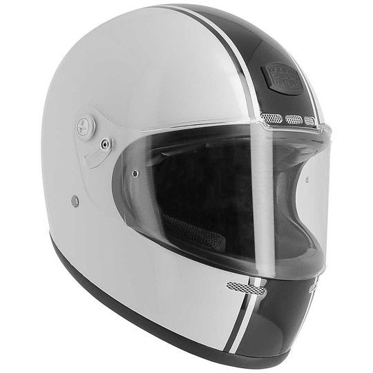 Integral Motorcycle Helmet Custom Astone GT Retro White Black