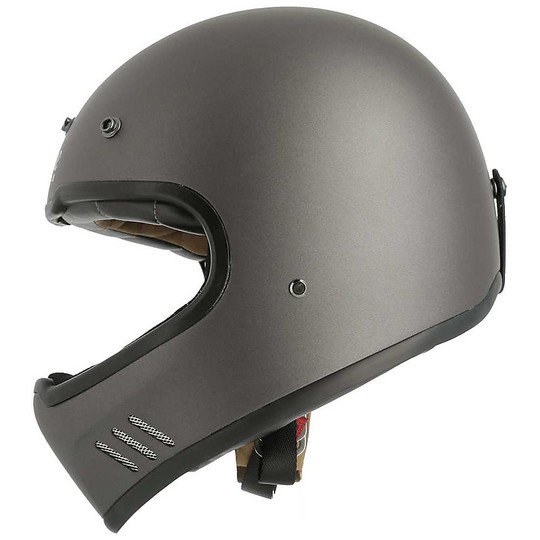 Integral Motorcycle Helmet Custom Astone Super Retro Matt Gray