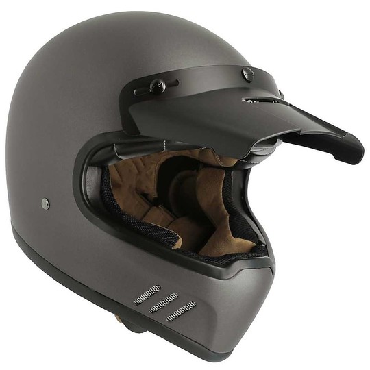 Integral Motorcycle Helmet Custom Astone Super Retro Matt Gray