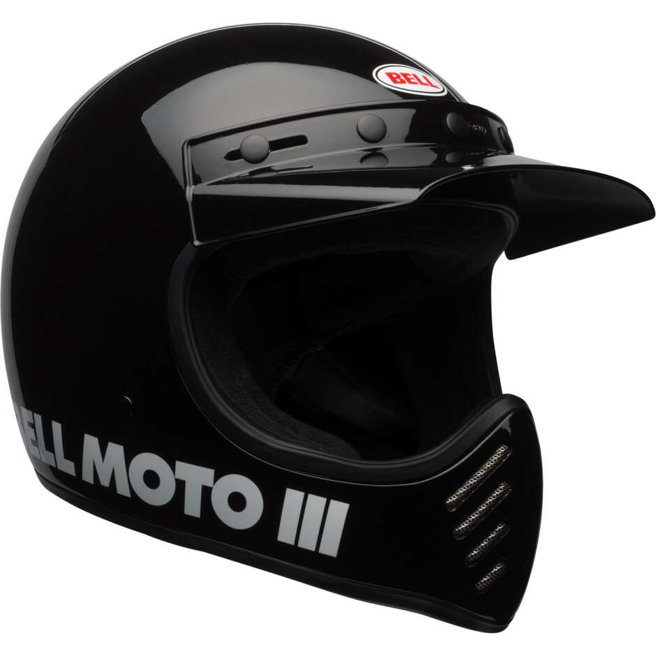 Integral Motorcycle Helmet Custom Bell MOTO-3 CLASSIC Black S