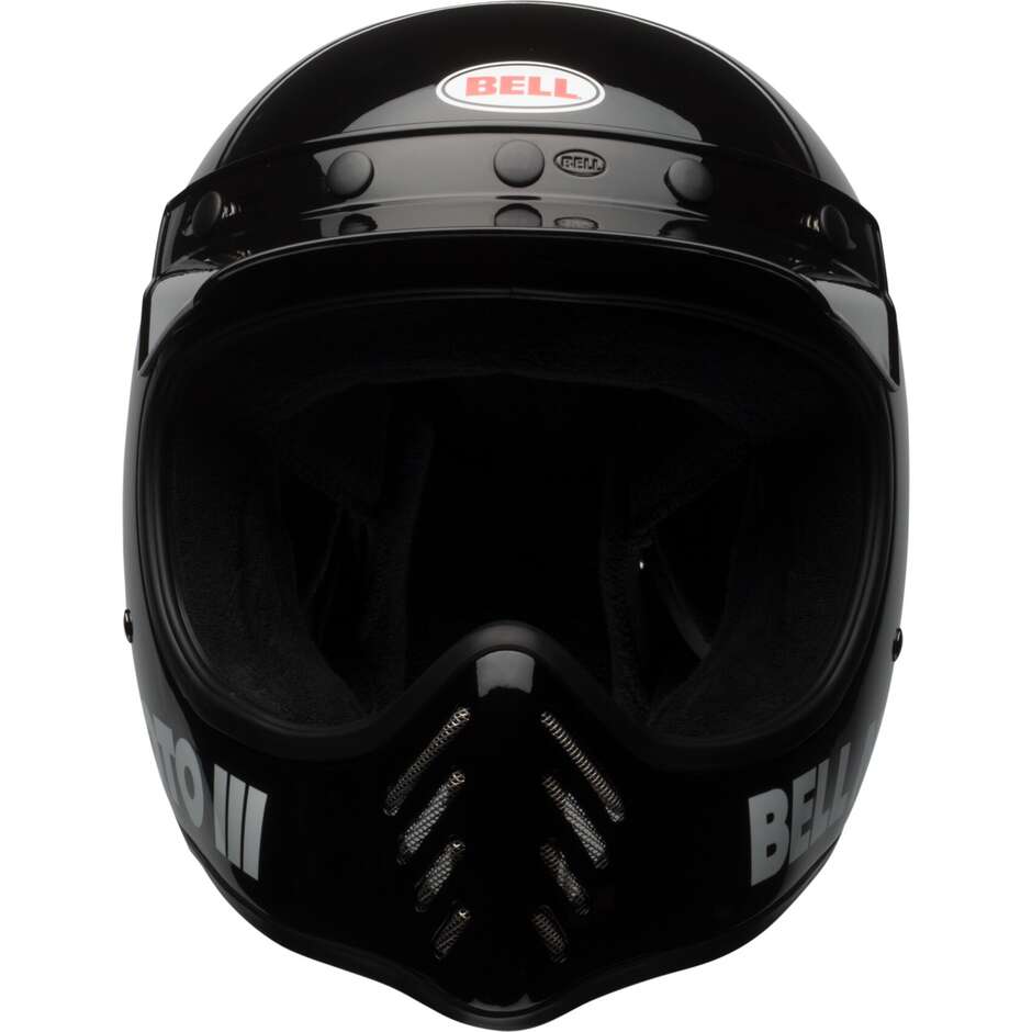 Integral Motorcycle Helmet Custom Bell MOTO-3 CLASSIC Black S