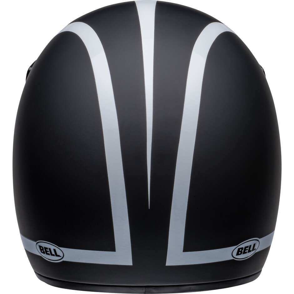 Integral Motorcycle Helmet Custom Bell MOTO-3 FASTHOUSE OLD ROAD Black White Matt Glossy