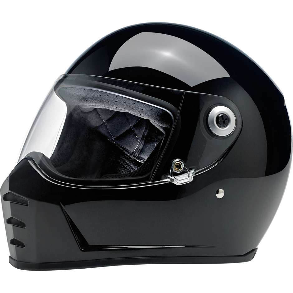 Integral Motorcycle Helmet Custom Biltwell Lane Splitter Glossy Black