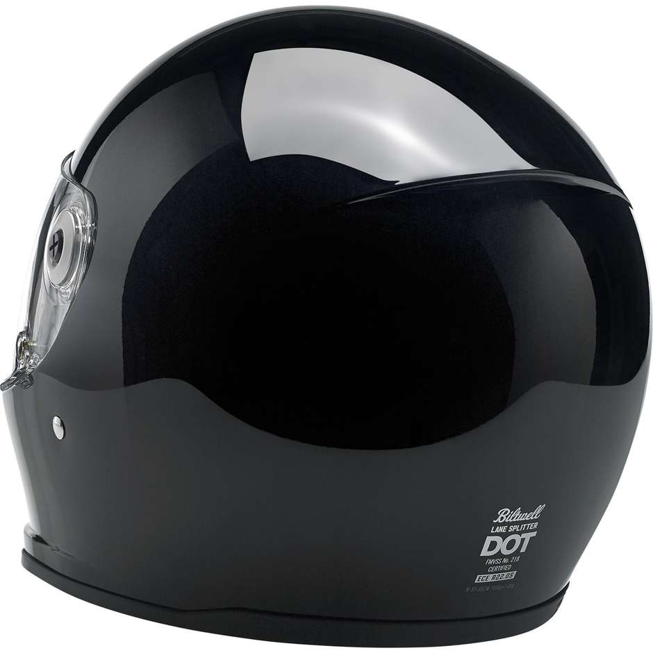 Integral Motorcycle Helmet Custom Biltwell Lane Splitter Glossy Black