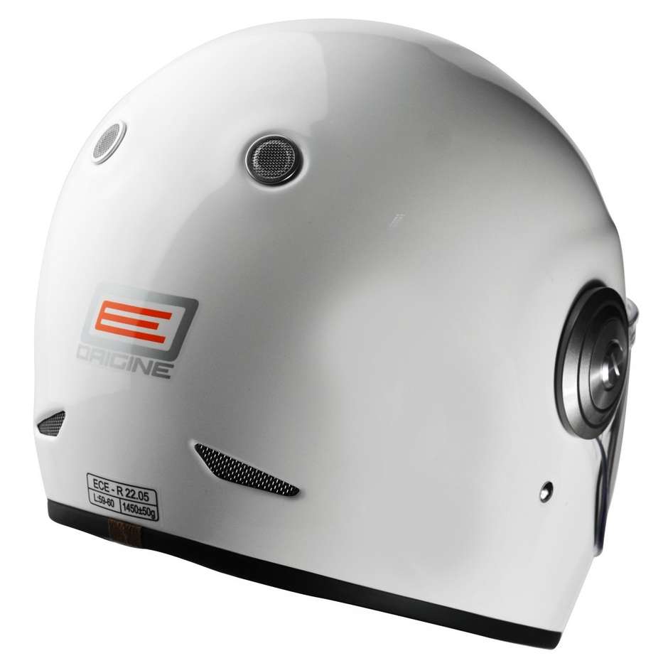 Integral Motorcycle Helmet Custom Origin VEGA Gloss White