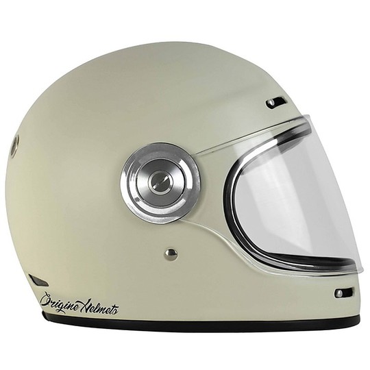 Integral Motorcycle Helmet Custom Origin Vega Stripe White