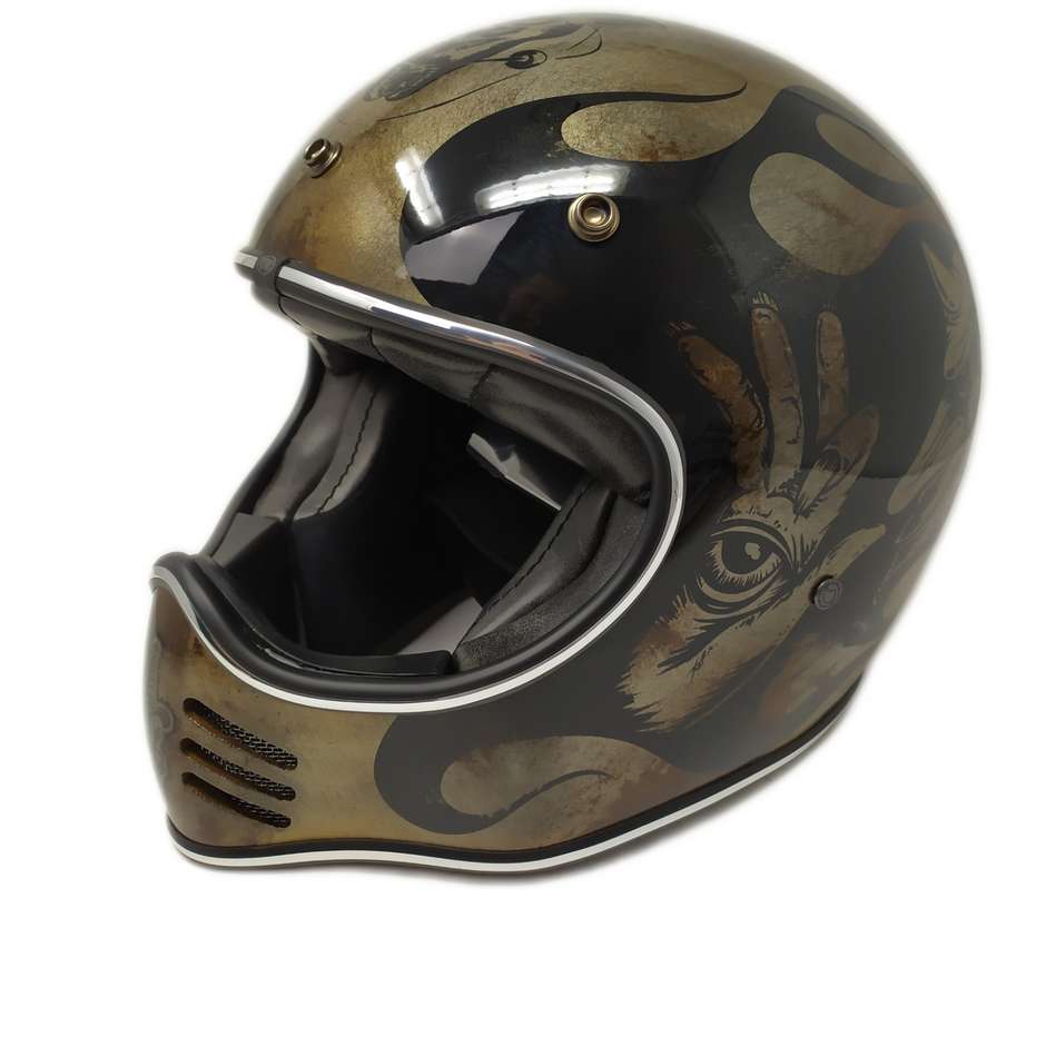 Integral Motorcycle Helmet Custom Premier MX BD SILVER OS