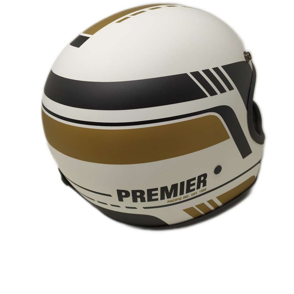 Integral Motorcycle Helmet Custom Premier MX BL 19 WHITE BASE Limited Edition