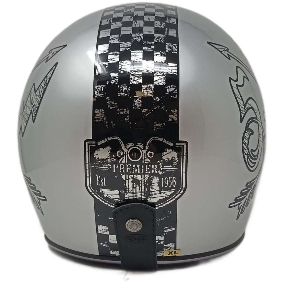 Integral Motorcycle Helmet Custom Premier MX NX SILVER CHROMED