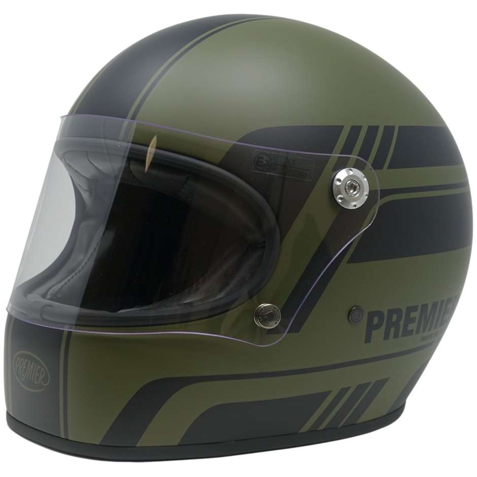 Integral Motorcycle Helmet Custom Premier TROPHY BL GREEN BM Limited Edition