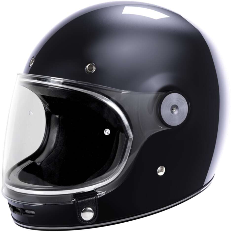 Integral Motorcycle Helmet Custom Stormer GLORY Solid Glossy Black