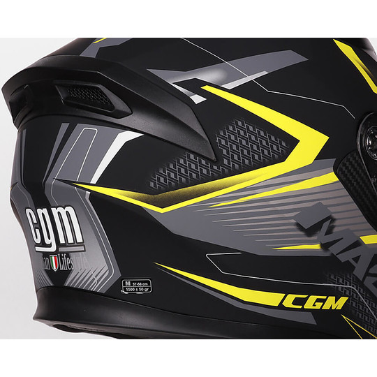 Integral Motorcycle Helmet Double Visor CGM 316G MACH 2 Fluo Yellow Opaque
