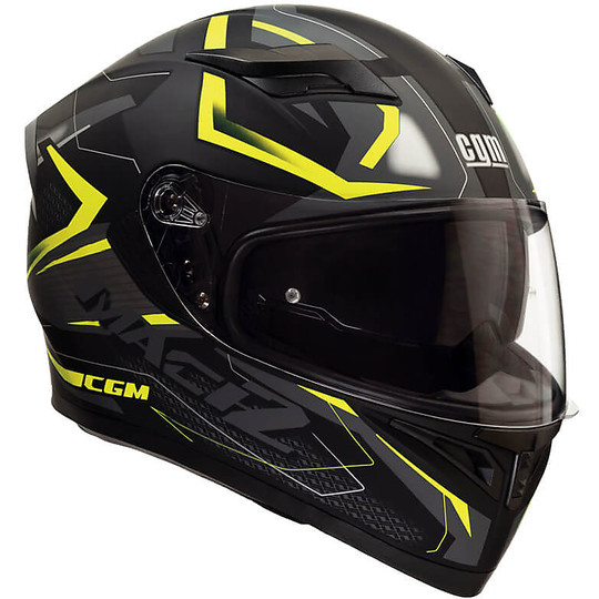 Integral Motorcycle Helmet Double Visor CGM 316G MACH 2 Fluo Yellow Opaque
