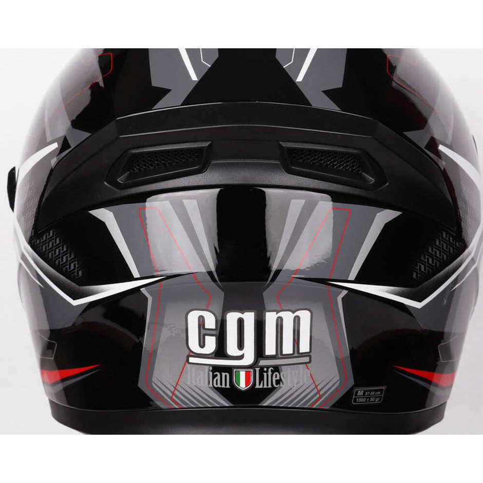 Integral Motorcycle Helmet Double Visor CGM 316G TAMPERE MACH 2 Black Green Fluo Matt