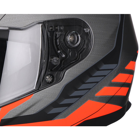 Integral Motorcycle Helmet Double Visor CGM 317G SILVERSTONE Orange Fluo Matt