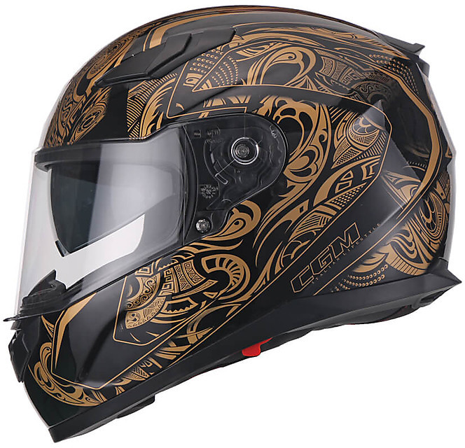 Integral Motorcycle Helmet Double Visor CGM 317X LIVERPOOL GOLD Black