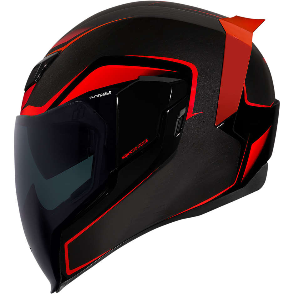 Integral Motorcycle Helmet Double Visor Icon AIRFLITE Crosslink Red