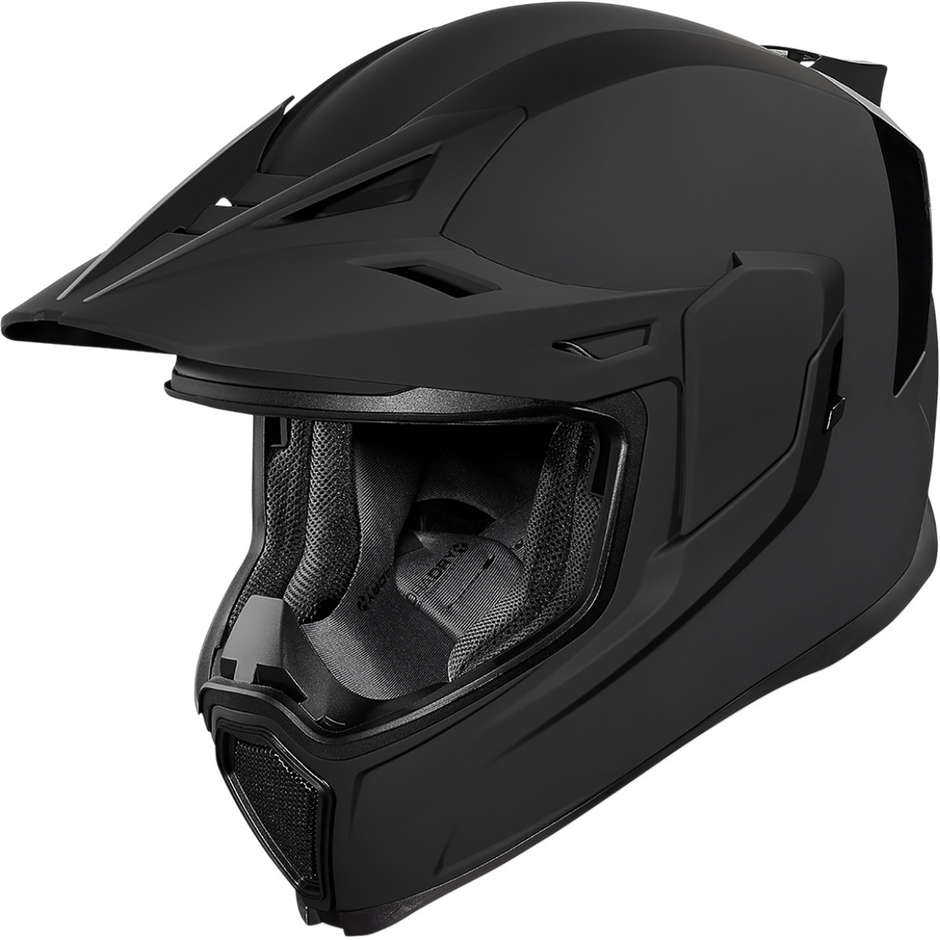 Integral Motorcycle Helmet Double Visor Icon AIRFLITE Moto Matt Black