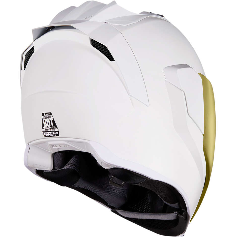 Integral Motorcycle Helmet Double Visor Icon AIRFLITE Peace Keeper White