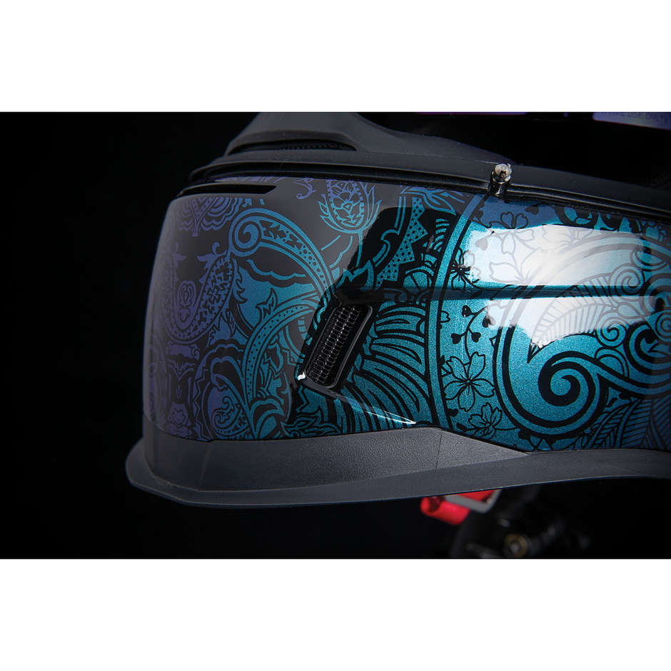 Integral Motorcycle Helmet Double Visor Icon AIRFORM Chantilly Opal Blue