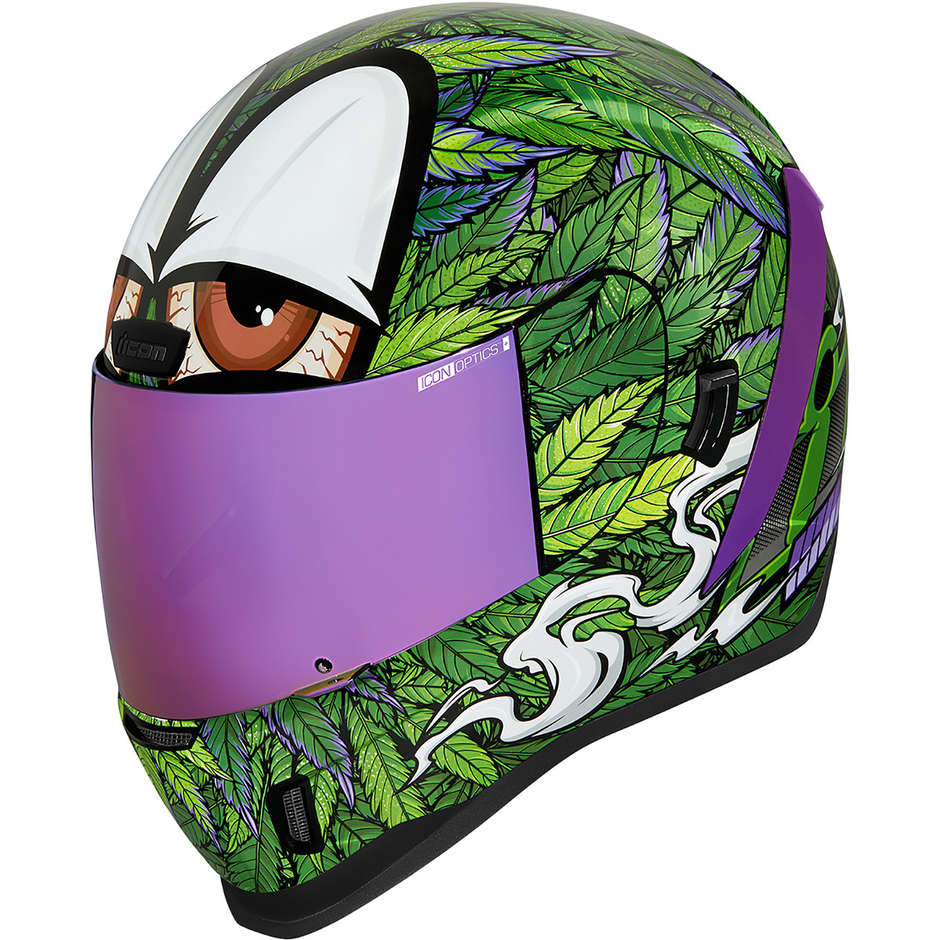Integral Motorcycle Helmet Double Visor Icon AIRFORM Ritemind Green