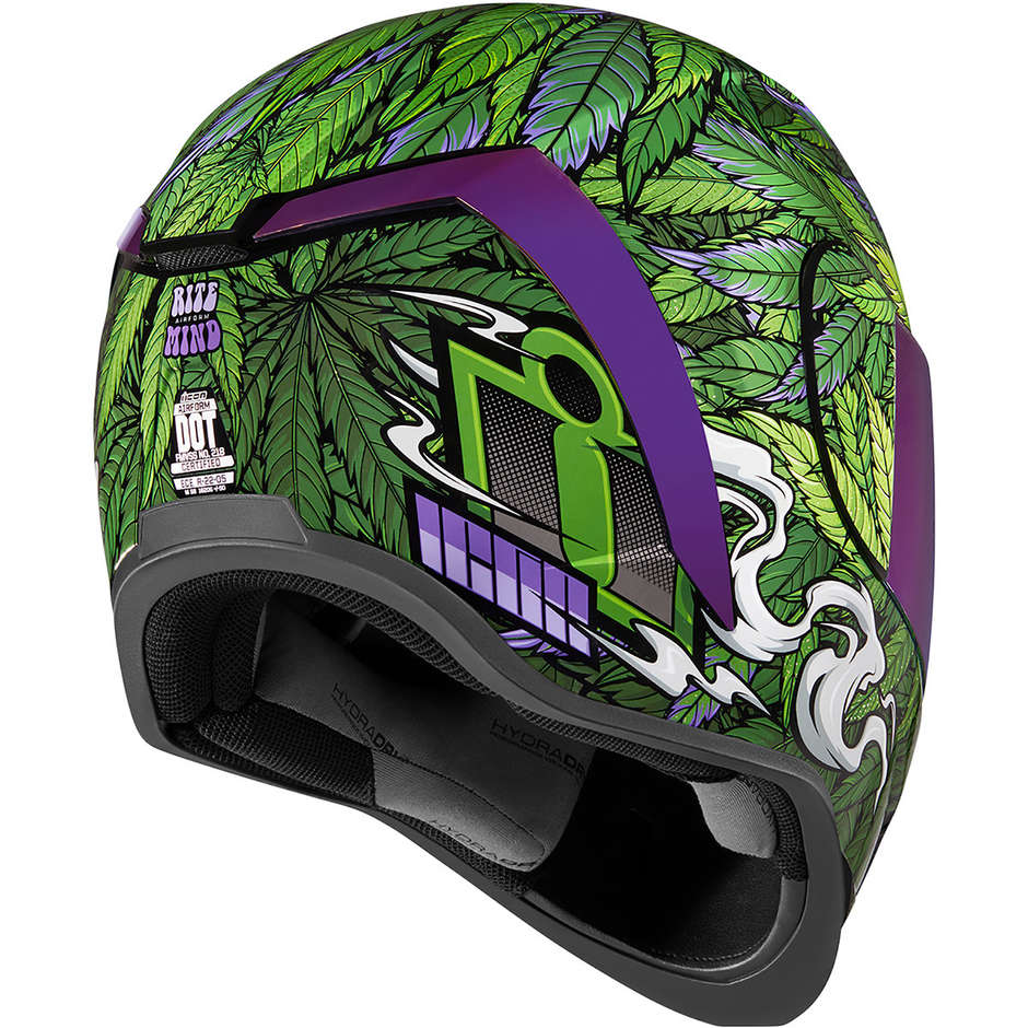 Integral Motorcycle Helmet Double Visor Icon AIRFORM Ritemind Green